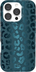 VELVET CAVIAR iPhone 16 Pro Case - Metallic Navy Blue Leopard