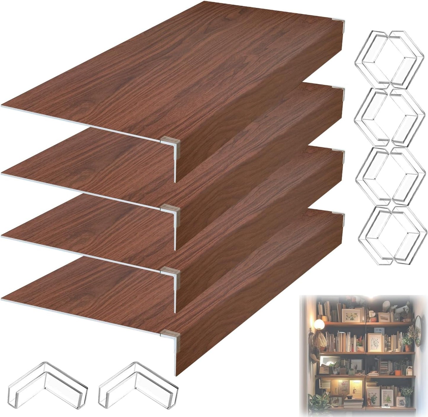 Wire Shelf Covers 4Pcs, Durable PVC for Kitchen & Pantry Use