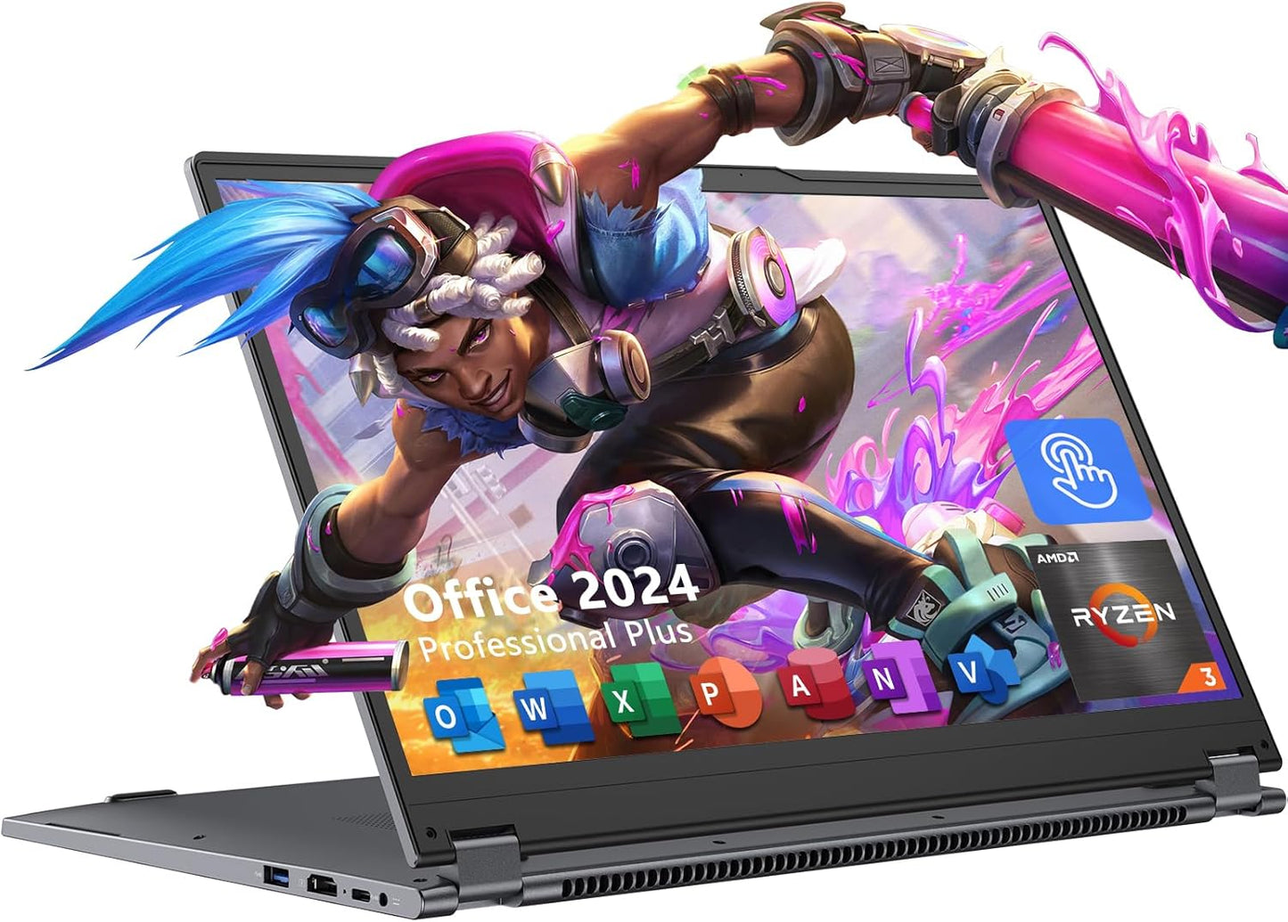 AE86 15.6in 2-in-1 Laptop with AMD Ryzen 3 and 16GB RAM