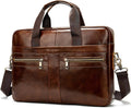 Leather Briefcase for Men 15.6-16.1 in Laptop Bag - Vintage Handmade
