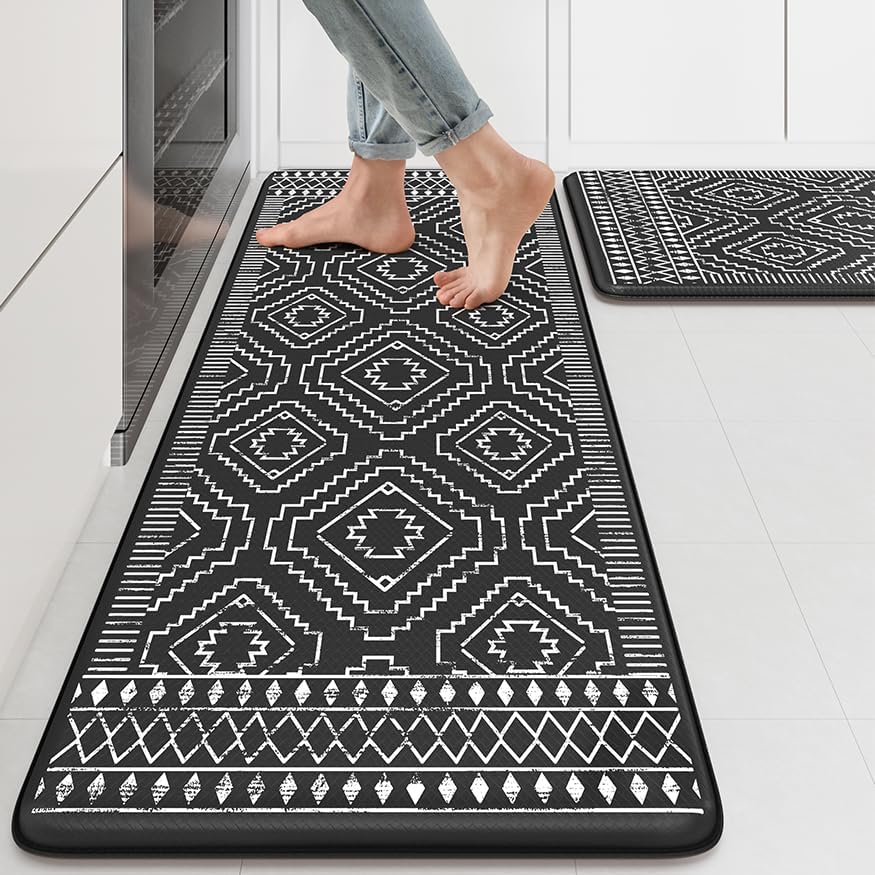 KIMODE Anti Fatigue Kitchen Mats for Comfort and Style