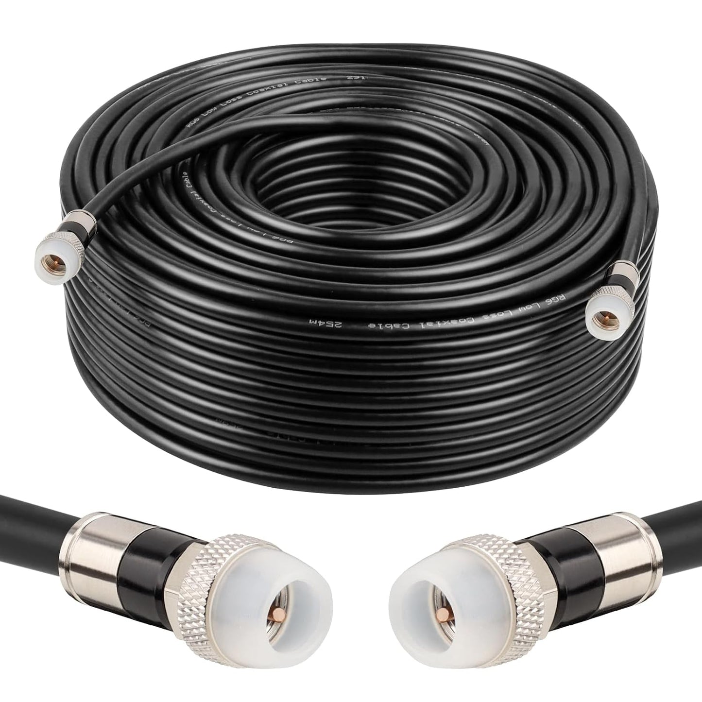 150FT RG6 Coaxial Cable for Digital TV and High-Speed Internet