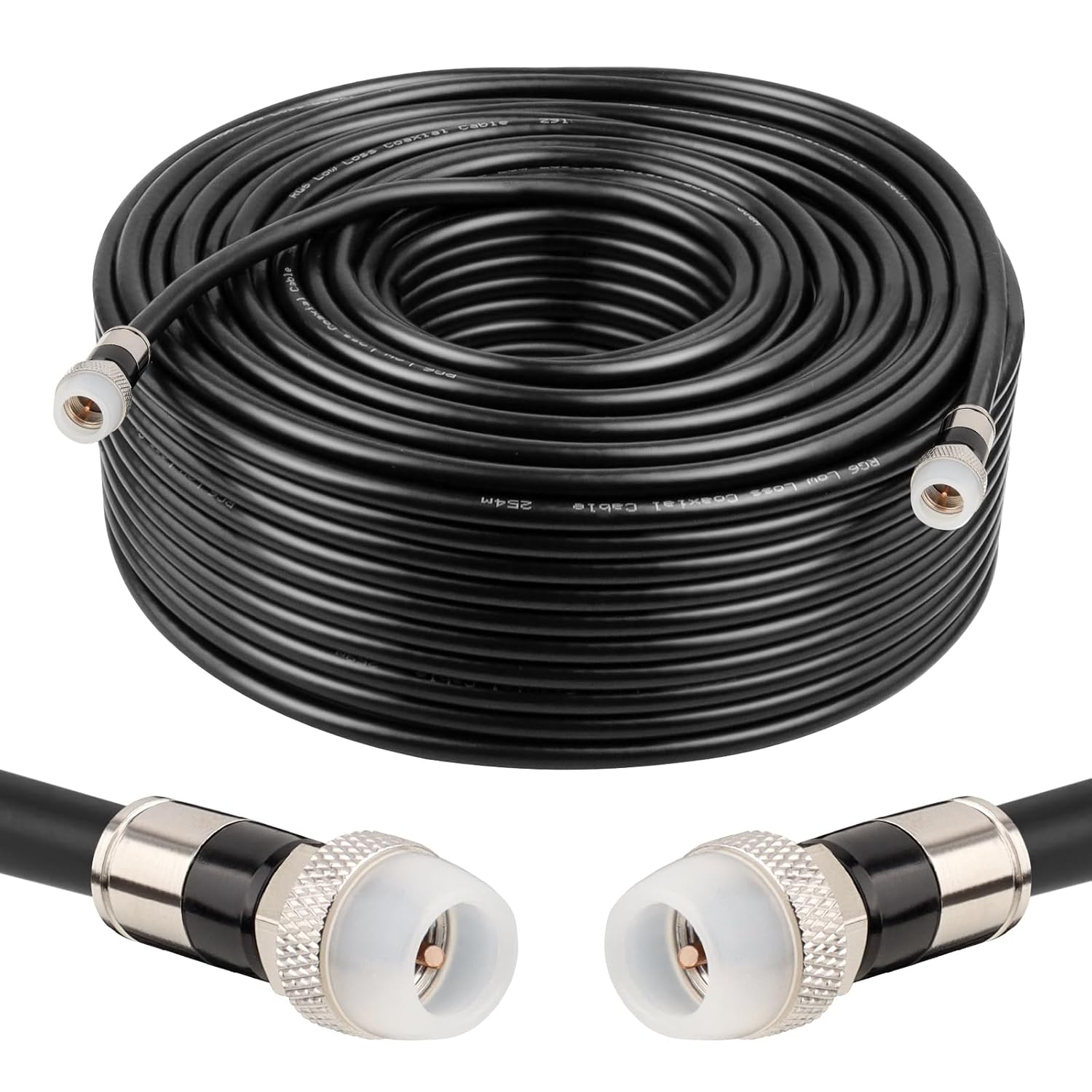 150FT RG6 Coaxial Cable for Digital TV and High-Speed Internet