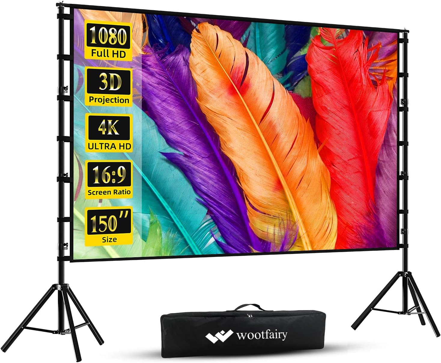 Wootfairy 150 Foldable 4K Projection Screen