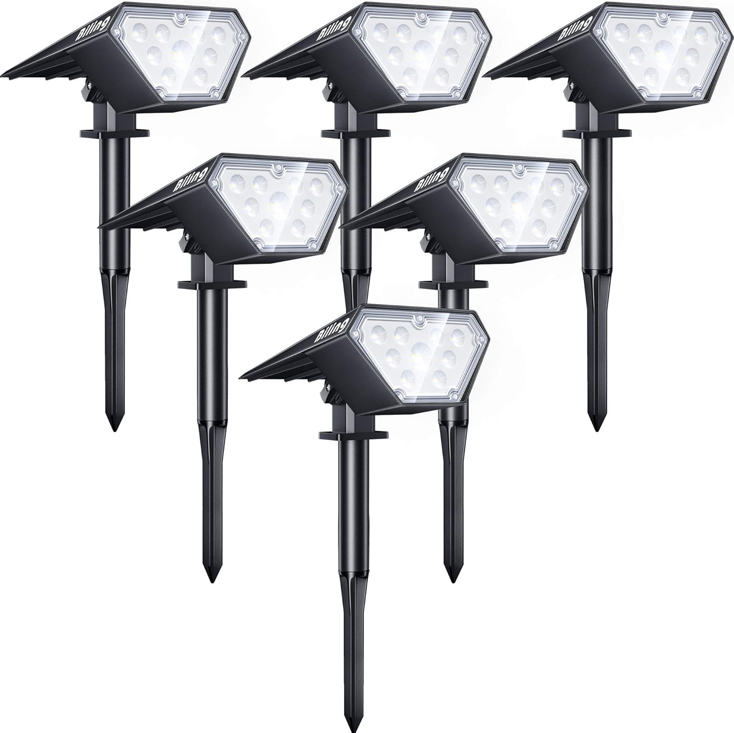 Biling Solar Spot Lights Outdoor - 12 LED Bulbs for Your Garden