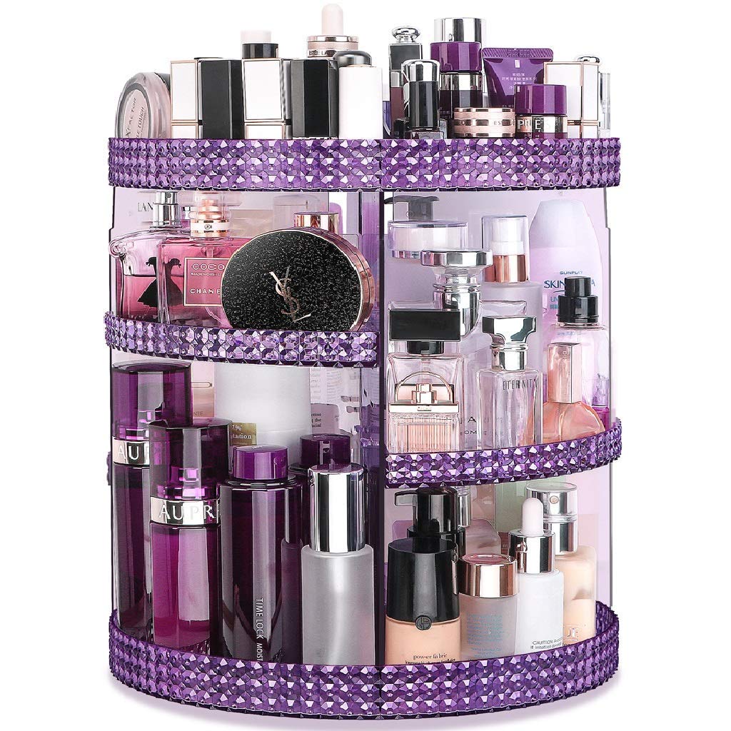 Awenia Makeup Organizer 360-Degree Rotating Storage Unit