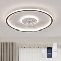 20in Flush Mount Ceiling Fan with Lights and Remote - Quiet, Dimmable