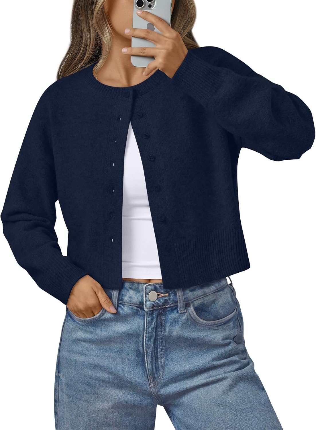 LILLUSORY Womens Cropped Cardigan Sweaters for Stylish Fall Looks