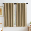Blackout Linen Curtains 63 in Panels - Complete Darkness & Thermal Fit