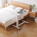 TigerDad Hospital Bed Table with Wheels - Adjustable Overbed Desk