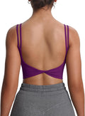 Aoxjox Women's Workout Sports Bra Twist Back Cami - Flattering Low are