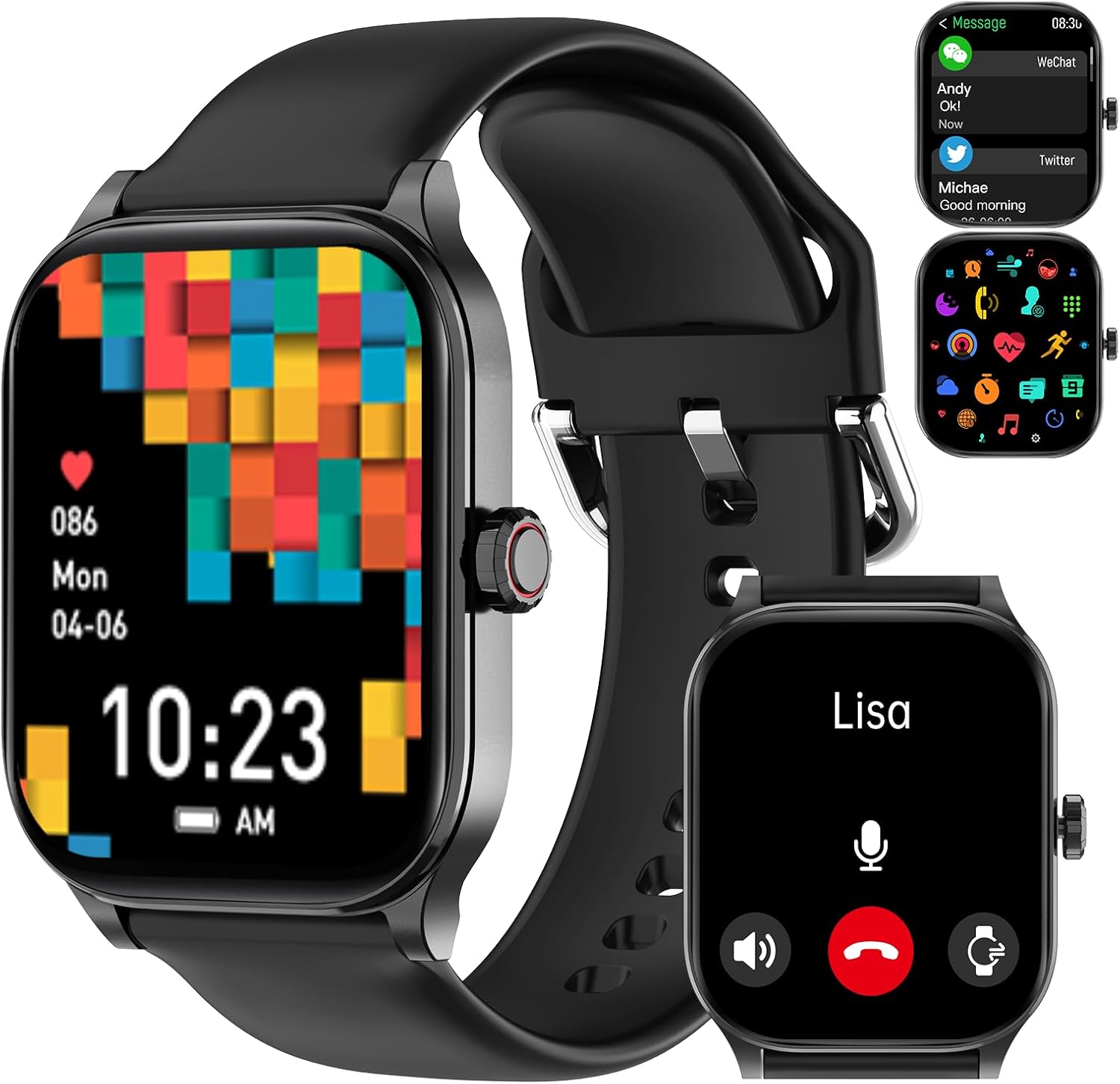 Odsslgw Smartwatch: Answer/Make Calls, Monitor Health, 100+ Sports Modes
