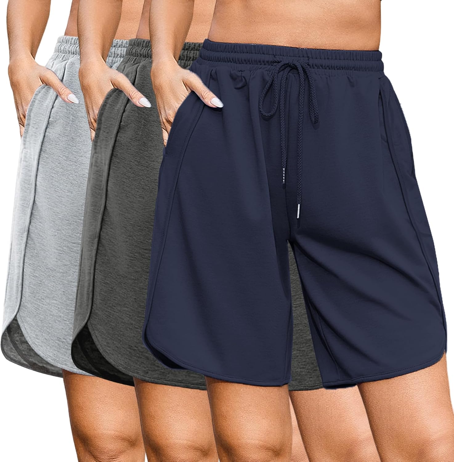 Quenteen Women's Athletic Bermuda Shorts for Casual Comfort