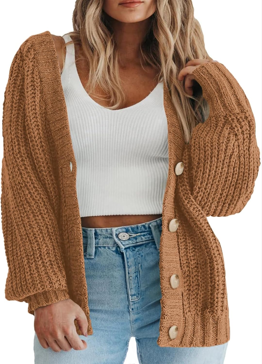 Eytino Womens Plus Size Cardigan Sweater for All Seasons