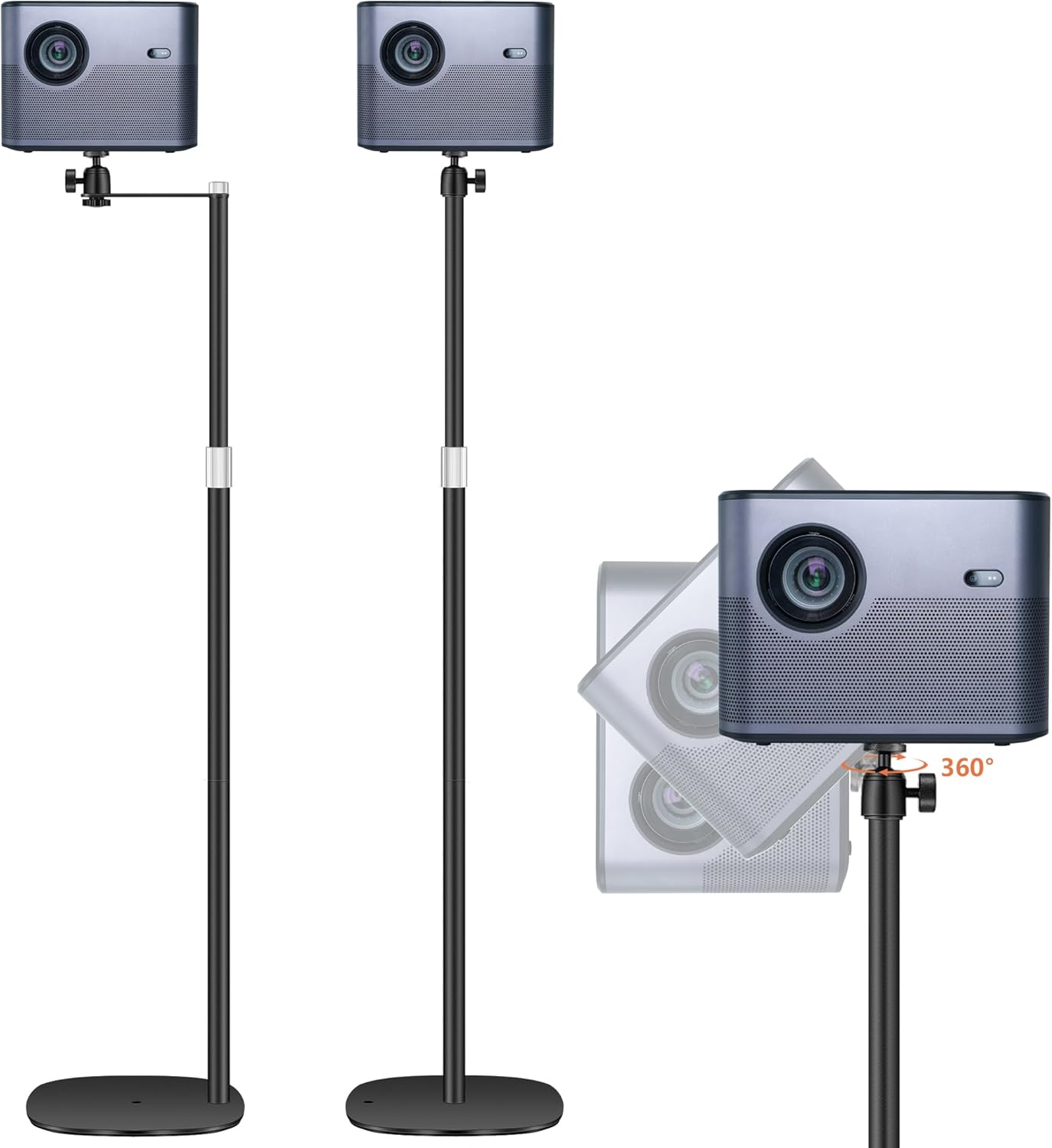 Universal Projector Mount with Adjustable Height and 360 Rotation
