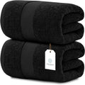 White Classic Luxury Soft Black Bath Sheet Towels - Extra Large