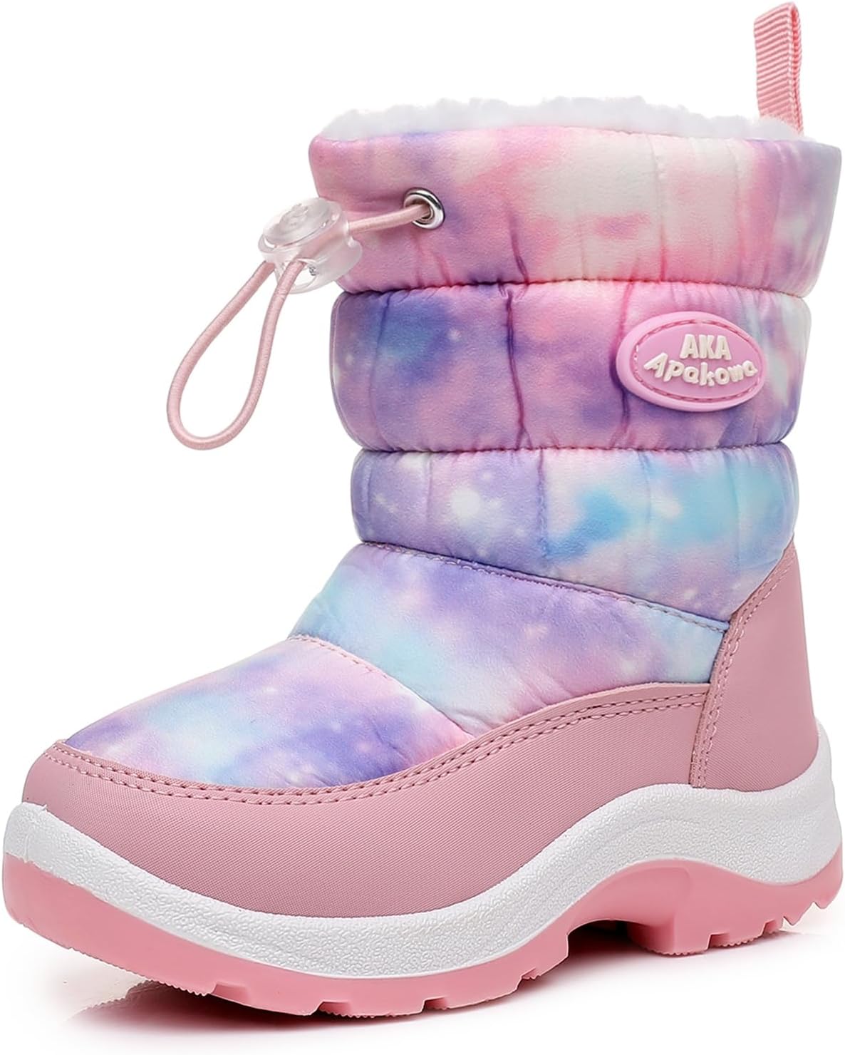Apakowa Kid's Winter Snow Boots for Boys and Girls - Cozy Fit