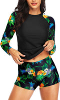 Daci Women Two Piece Rash Guard Long Sleeve Swimsuit - UPF 50 2