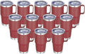 20 oz Stainless Steel Tumbler with Handle Wine Red 12 Pack - Insulated