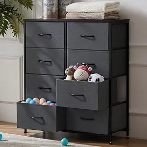 DUMOS Dresser for Bedroom with 8 Drawers and Metal Frame