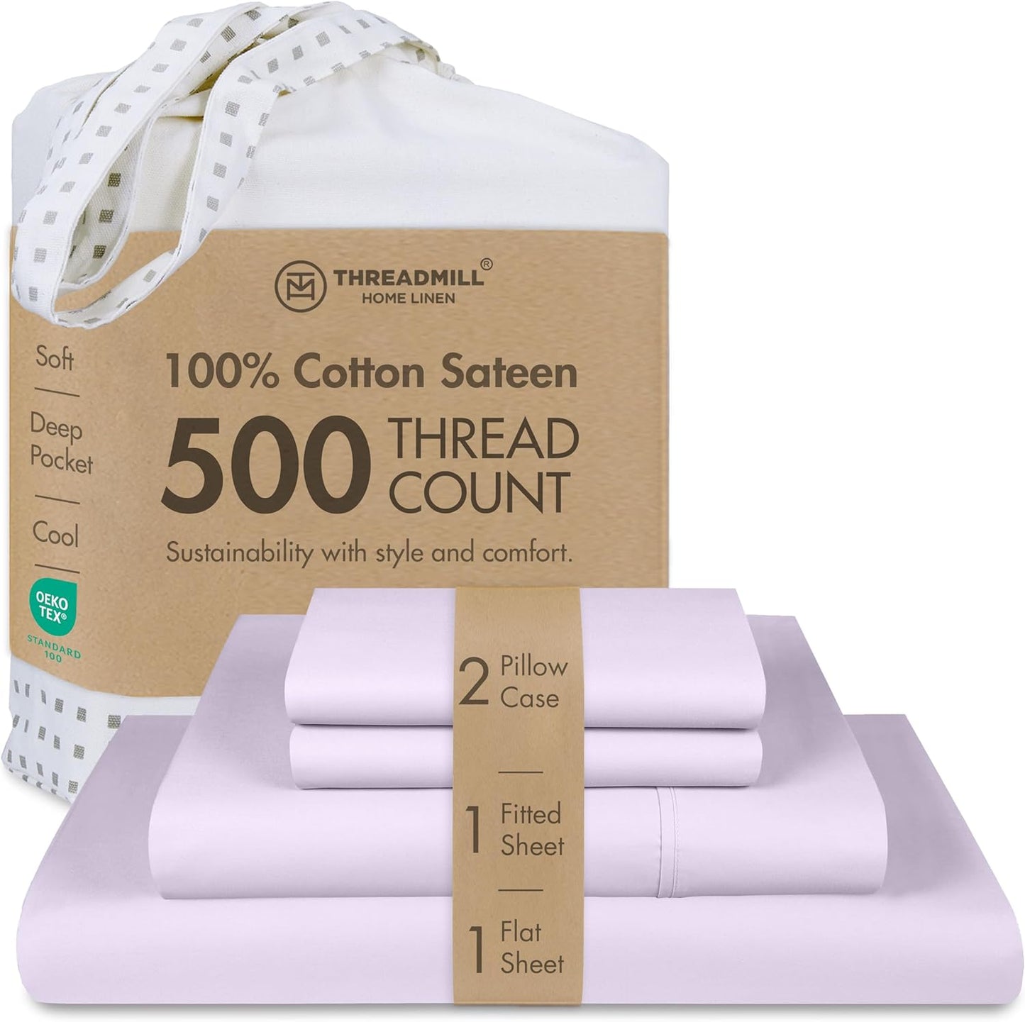 Threadmill Cotton Full Size Sheet Set for Ultimate Comfort