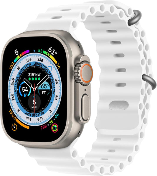 Sport Silicone Ocean Band for Apple Watch Ultra 2 - Adjustable Strap