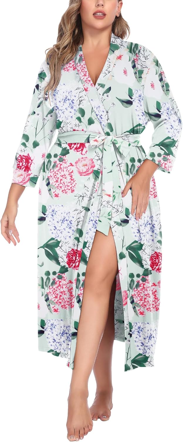 IN'VOLAND Womens Plus Size Kimono Robes for Ultimate Comfort