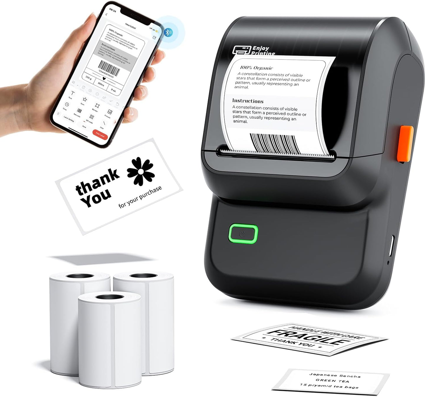 Versatile Label Maker with 3 Tapes for Home and Office Use