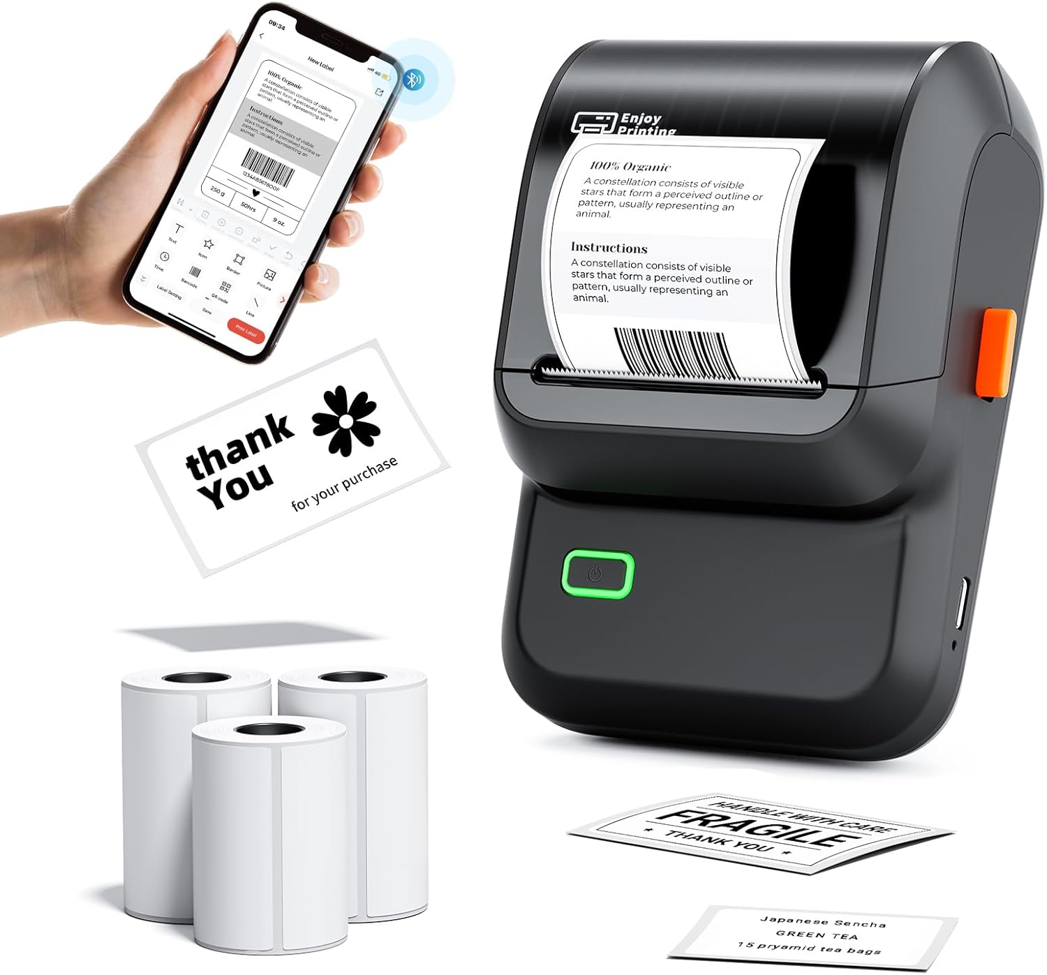 Versatile Label Maker with 3 Tapes for Home and Office Use