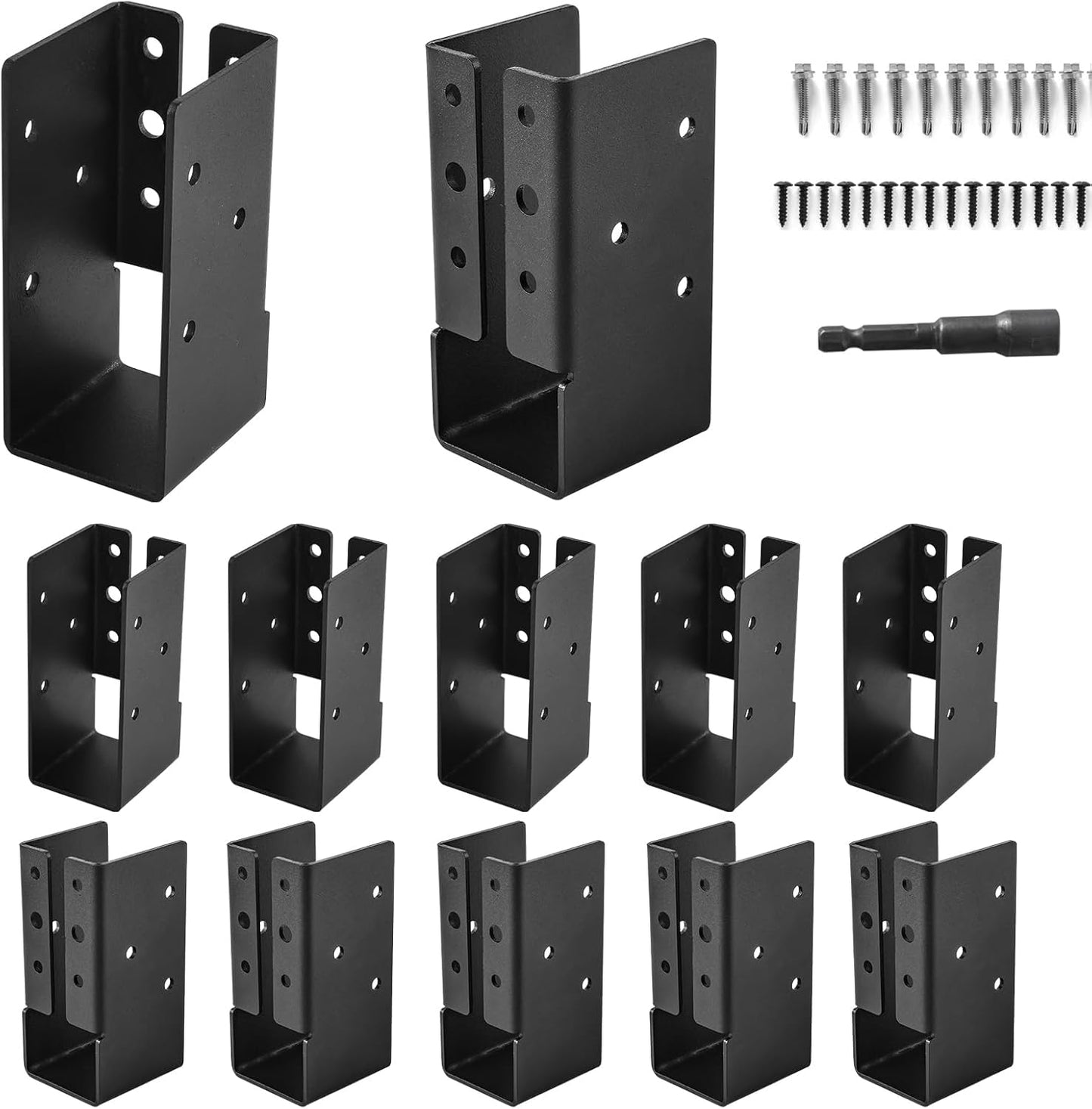 Concealed Joist Hangers for 2inx4in Beams - 12 Pack of Durable Flanges