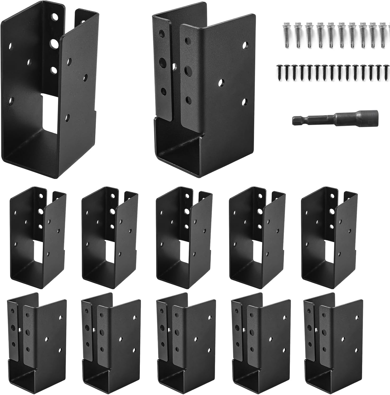 Concealed Joist Hangers for 2inx4in Beams - 12 Pack of Durable Flanges