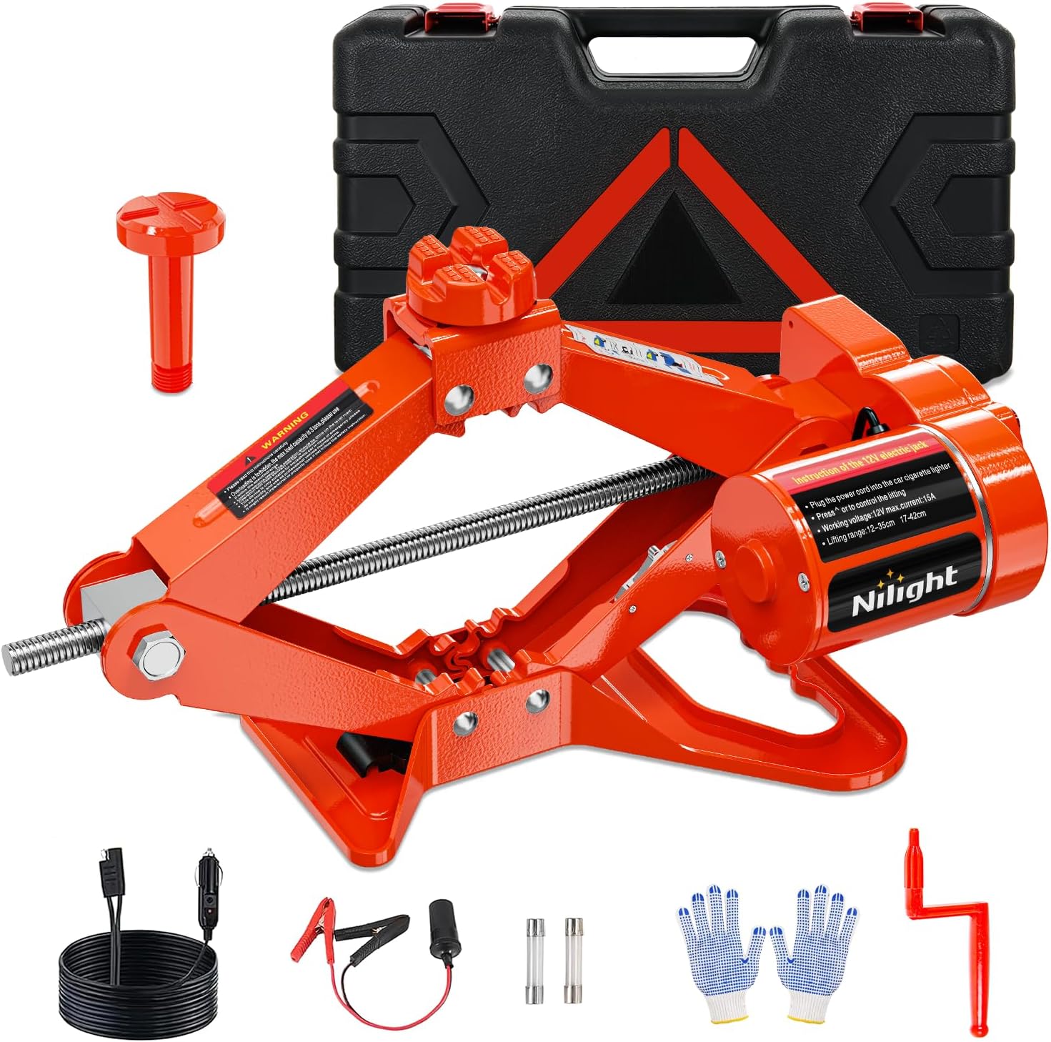 Nilight Electric Car Jack 3 Ton 6600LBS Automatic Floor Jack