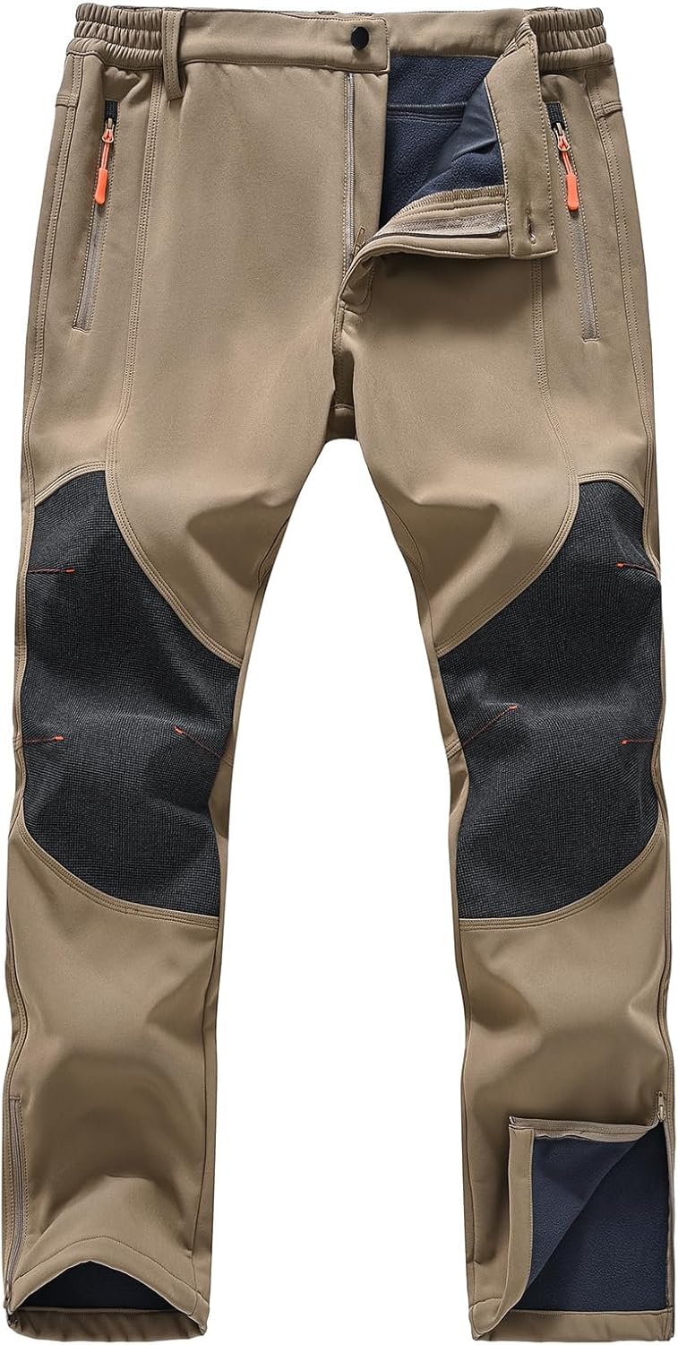 SPOSULEI Mens Ski Waterproof Insulated Pants for Outdoor Fun