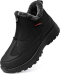 Women's Waterproof Snow Boots - Slip On Warm Fur Lined Ankle Booties