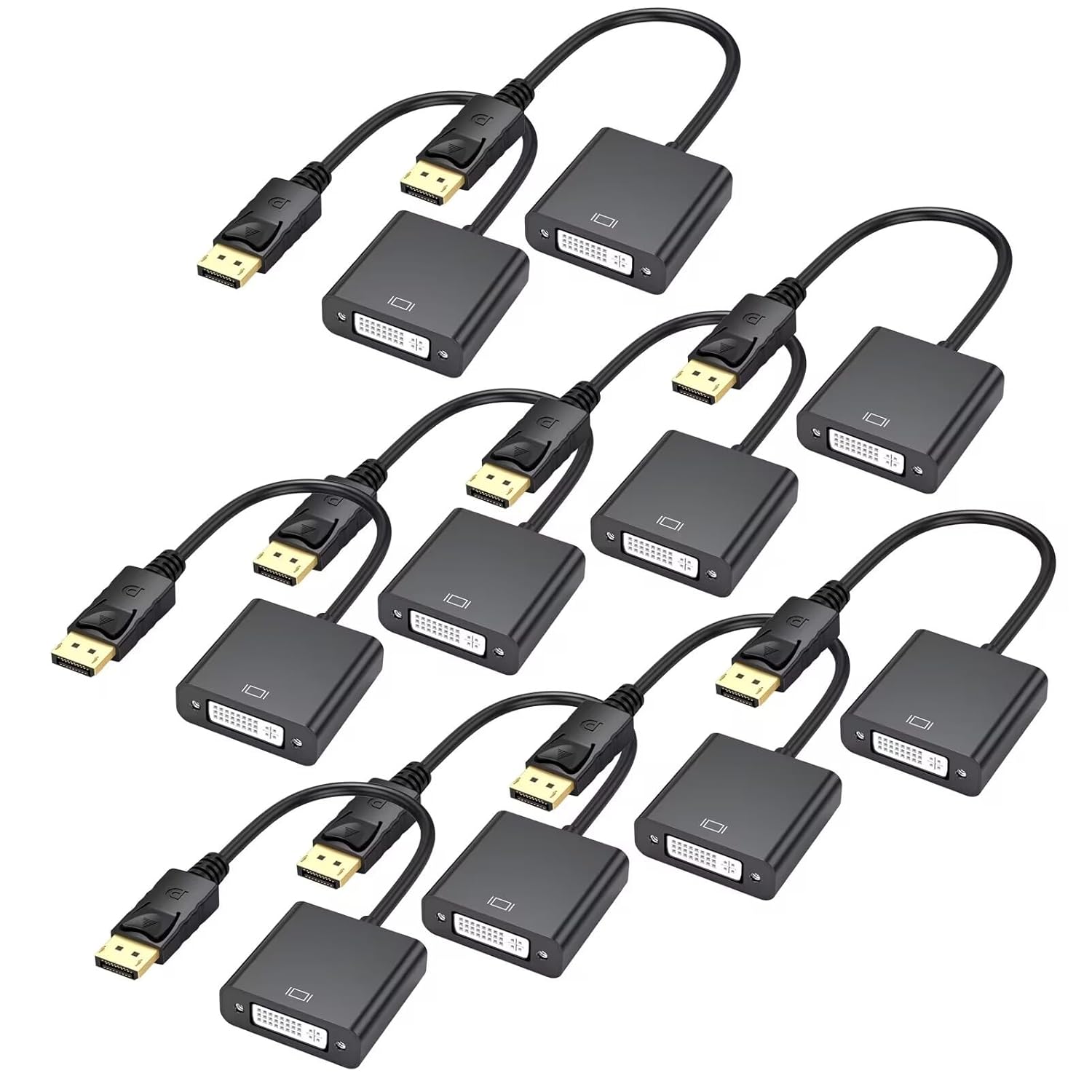 DisplayPort to DVI Adapter Cable 10-Pack for High-Quality Connections