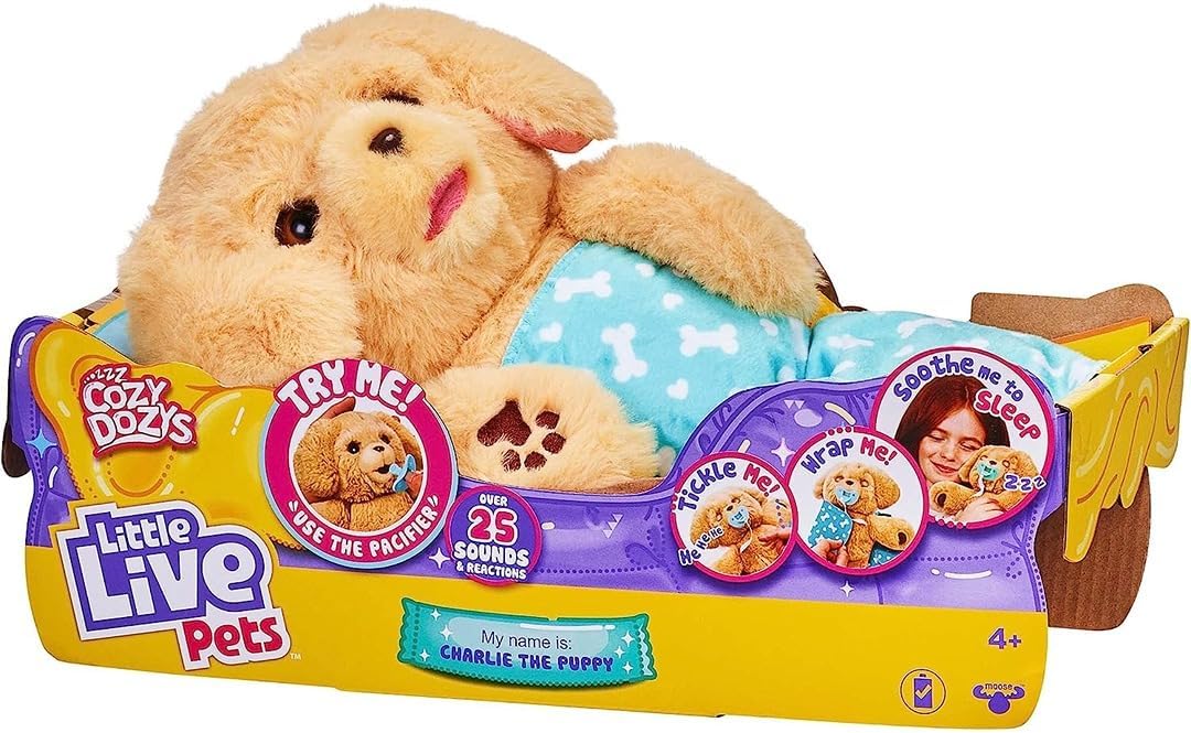 Little Live Pets Cozy Dozys Interactive Plush Puppy for Kids