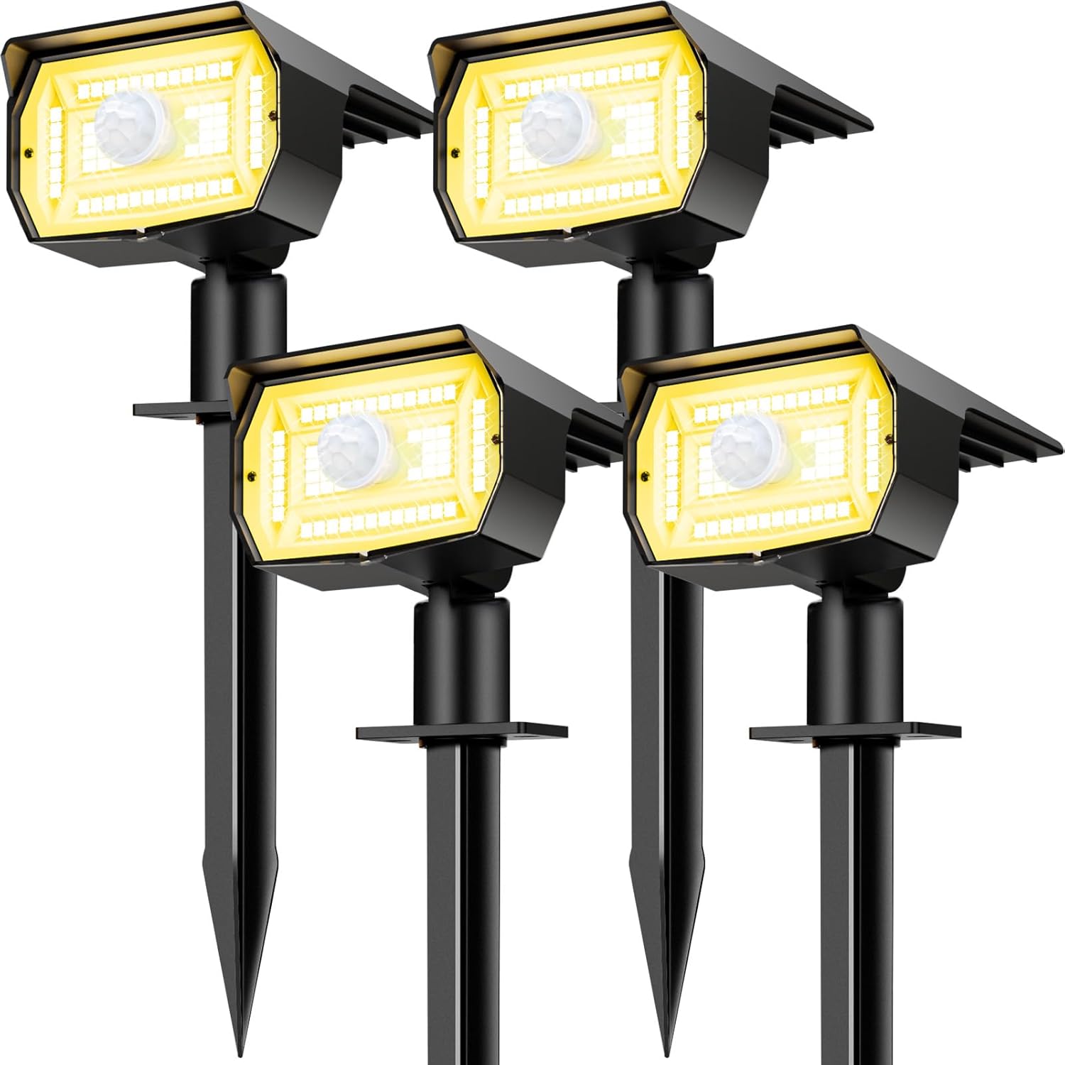 Solar Spot Lights Outdoor Motion Sensor with 3 Modes for Yard
