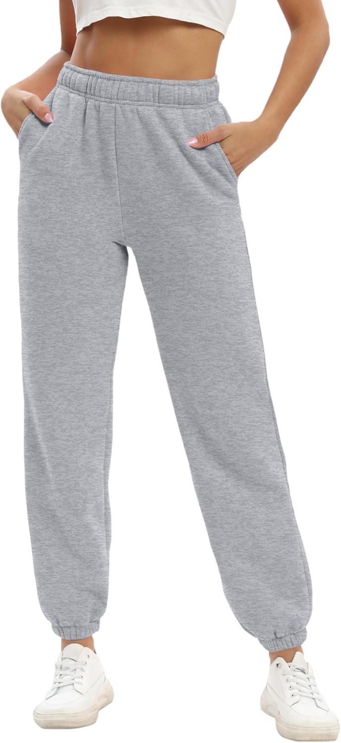 Women's Casual Fleece Sweatpants High Waisted Joggers Pants