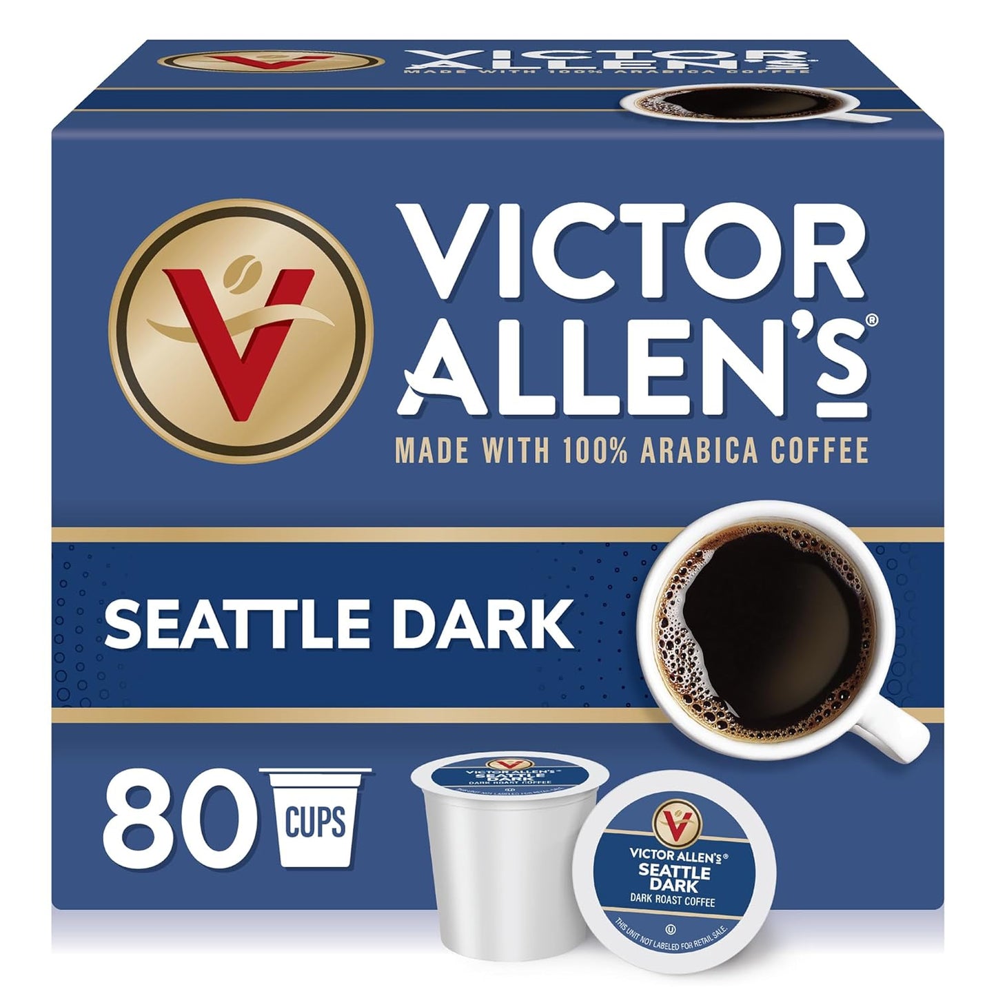 Victor Allen's Coffee Seattle Dark Roast Pods for Bold Flavor