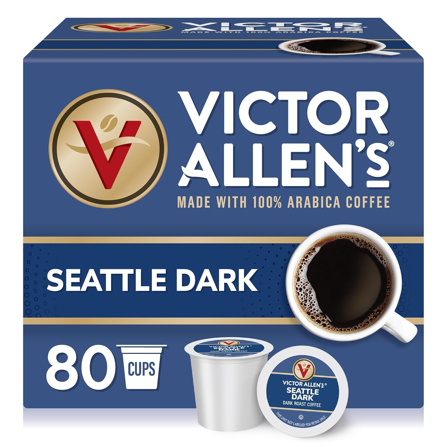 Victor Allen's Coffee Seattle Dark Roast Pods for Bold Flavor