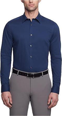 Calvin Klein Men's Dress Shirt Slim Fit Non Iron Solid Style