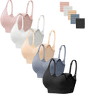 Women Maternity Nursing Bras 5 Pack - Seamless Sleep Bralettes