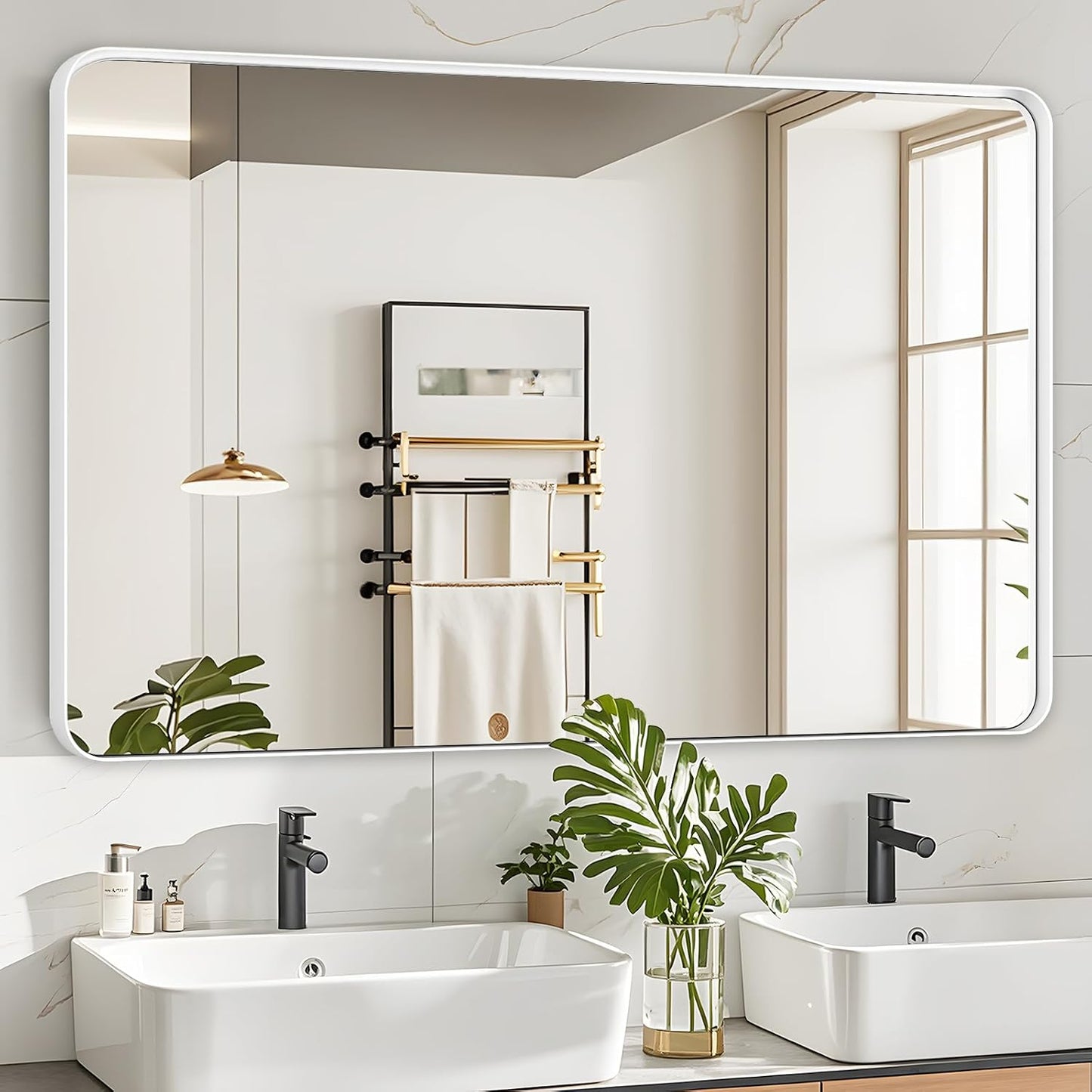 Fabuday Bathroom Mirror 40x30 Inch for Stylish Home Decor