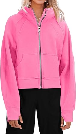 Fisoew Womens Zip Up Sweatshirts for Casual Comfort and Style