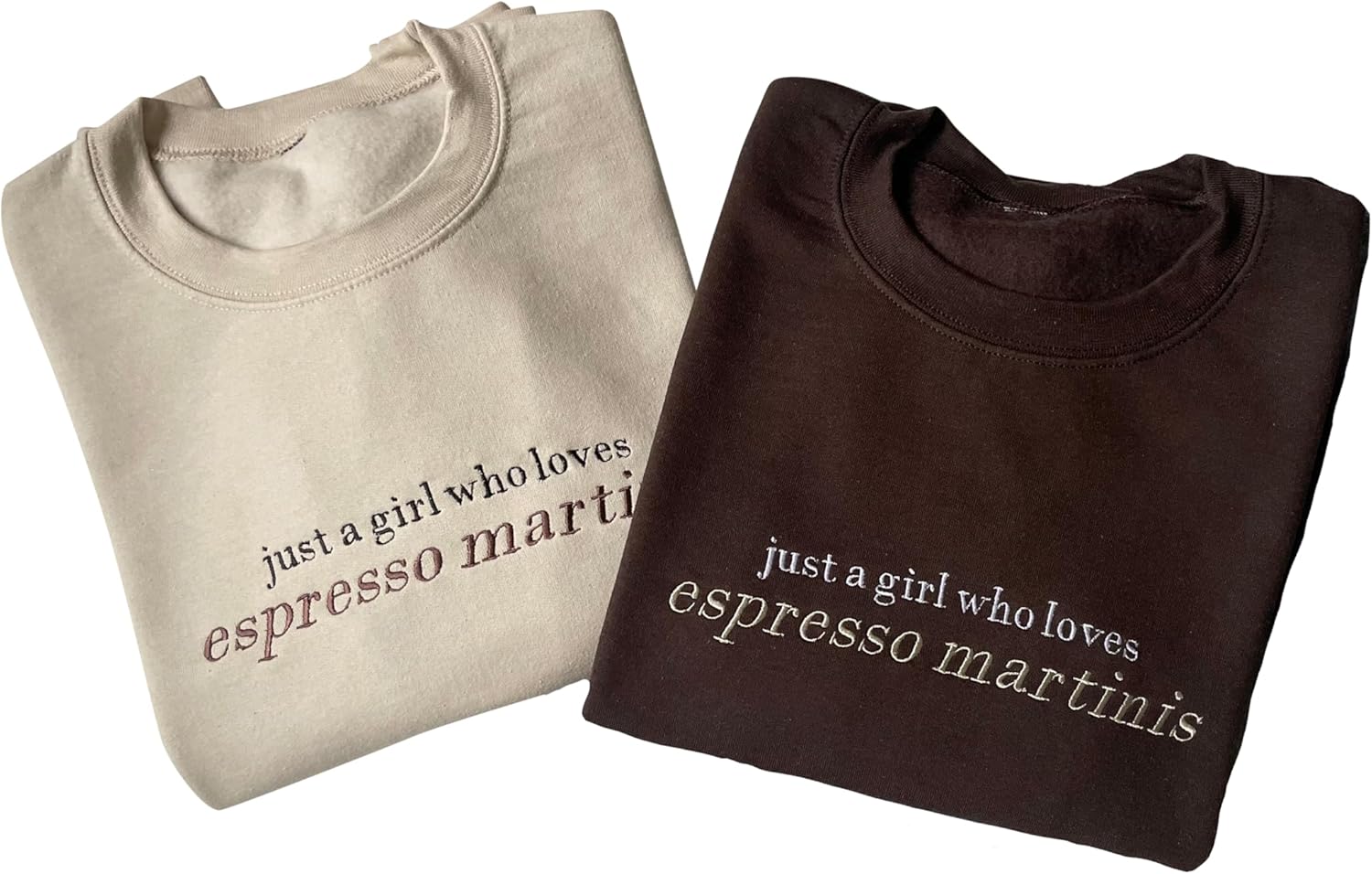 Embroidered Espresso Martini Sweatshirt for Martini Lovers