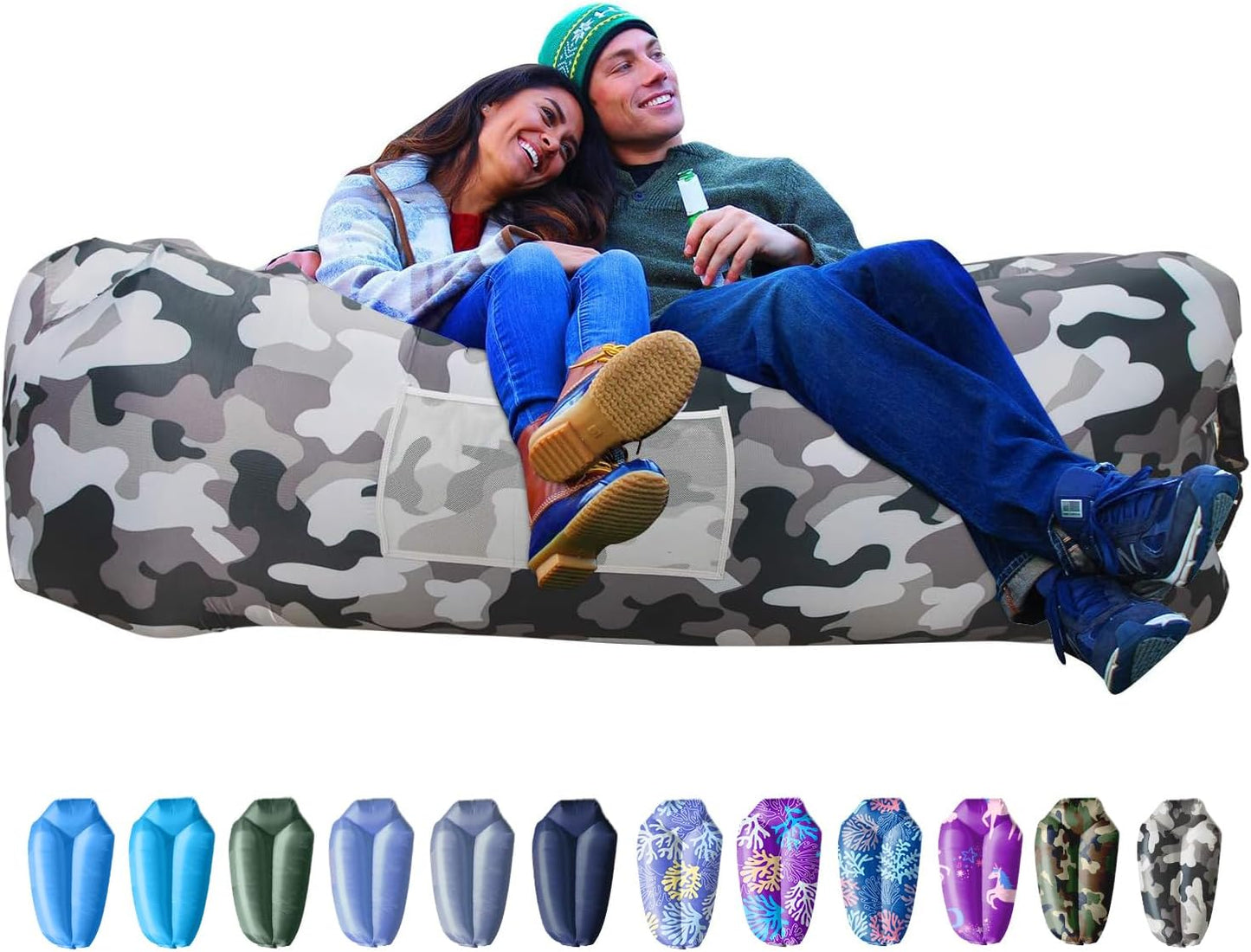 AlphaBeing Inflatable Lounger Beach Chair for Outdoor Fun