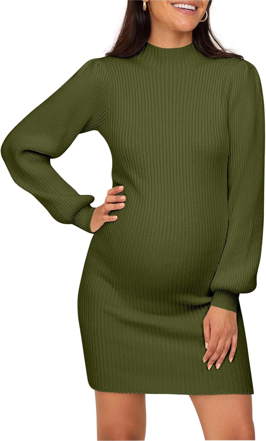 Lueluoye Maternity Sweater Dress for Stylish Pregnant Women