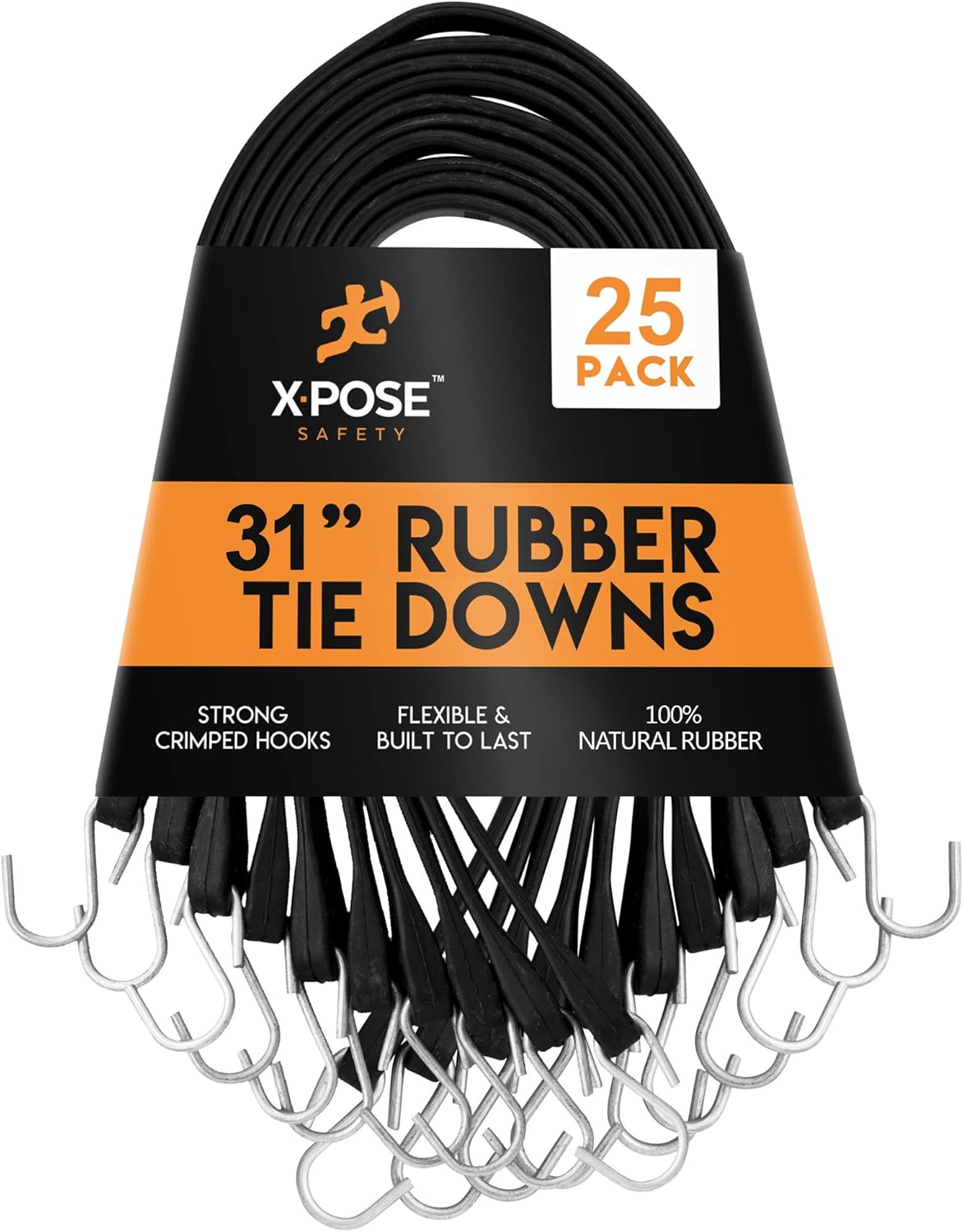 Heavy-Duty Rubber Bungee Cords with Hooks for Versatile Use