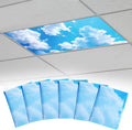 Fluorescent Light Covers with 10 Strong Magnets - 6 Pack Blue Filter