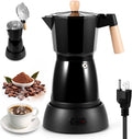 SHANGSKY Electric Coffee Pot 6 Cup Mocha Maker - Fast Italian Espresso